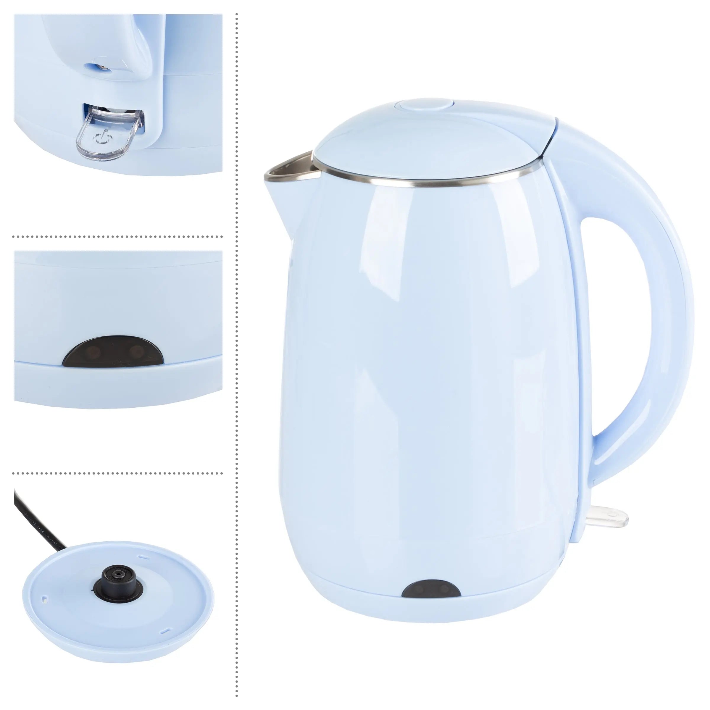 1.8L Classic Cuisine Electric Kettle - Auto-Off Rapid Boil Water Heater, Blue Hand C Mart