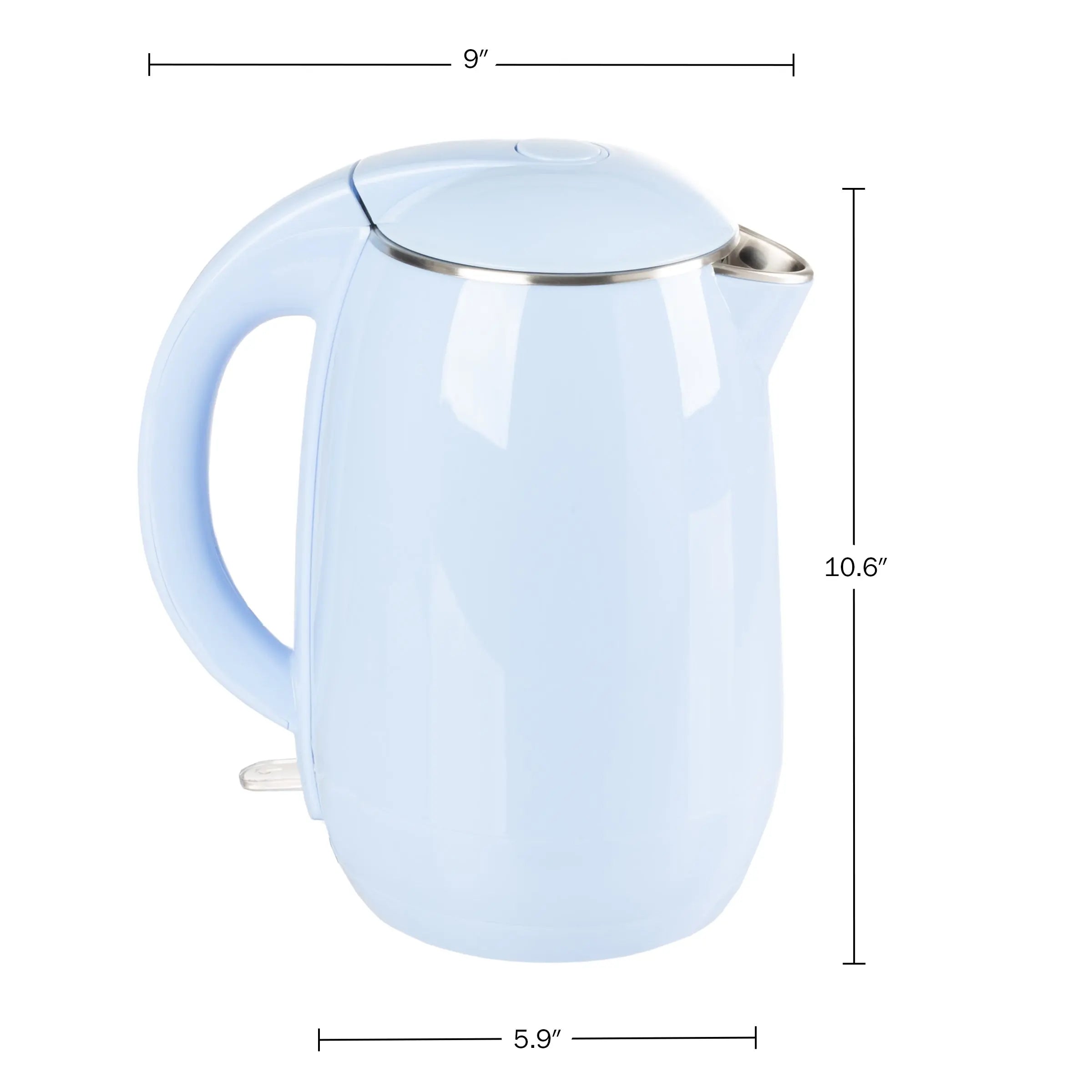 1.8L Classic Cuisine Electric Kettle - Auto-Off Rapid Boil Water Heater, Blue Hand C Mart