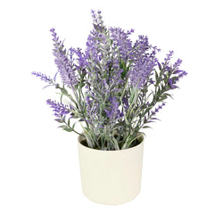 11-inch x 4-inch Artificial Lavender Plant in White Pot, Purple, for Indoor Use, by Mainstays Hand C Mart