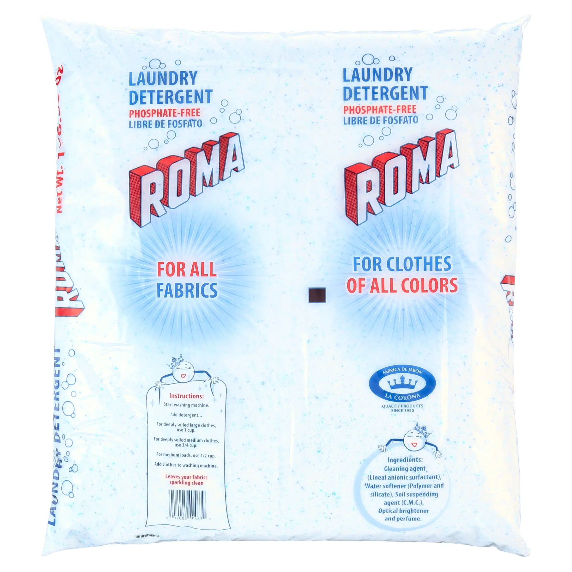 (2 pack) Roma Laundry Detergent, 176.36 Ounce Hand C Mart