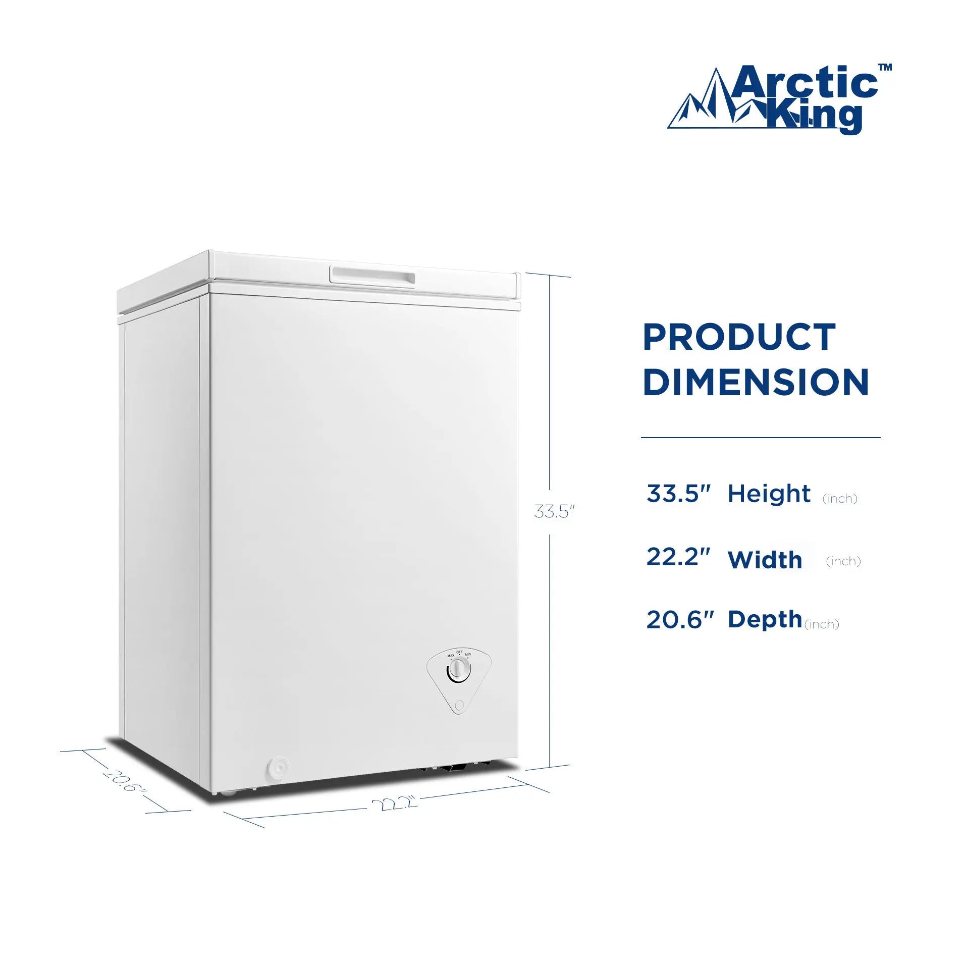 Arctic King 3.5 Cu.ft Chest Freezer, White Hand C Mart