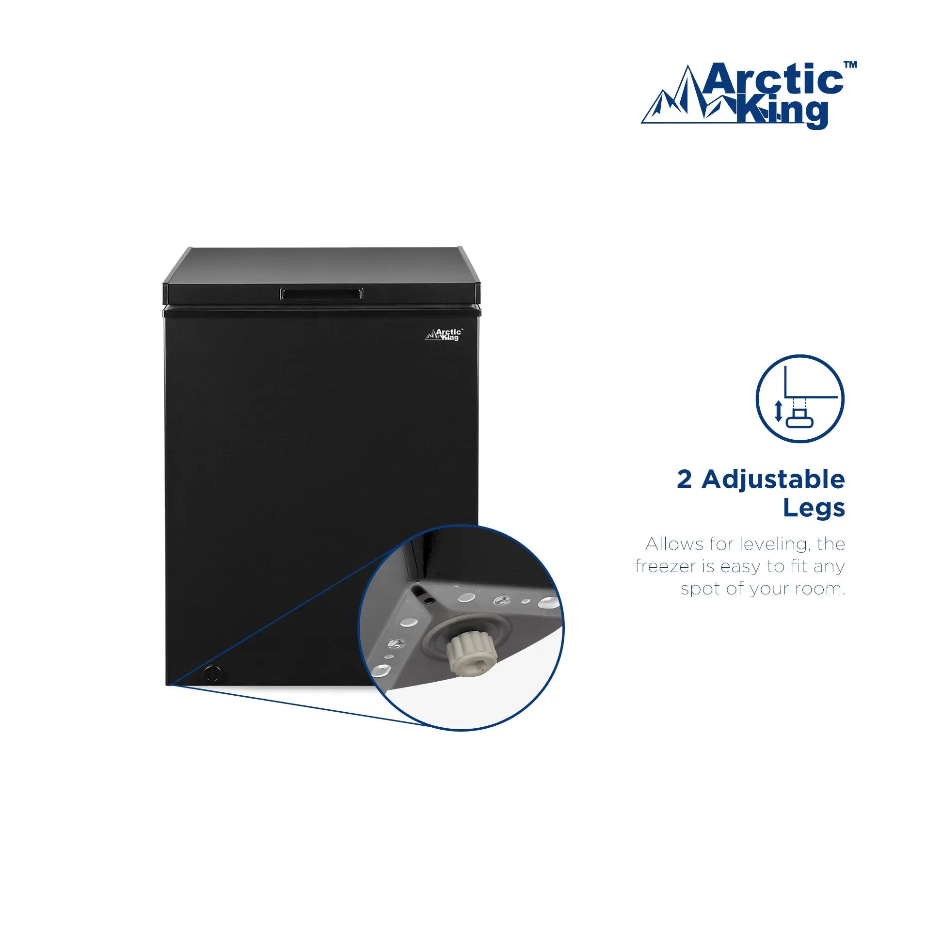 Arctic King 5 Cu ft Chest Freezer, Garage Ready, Black Hand C Mart