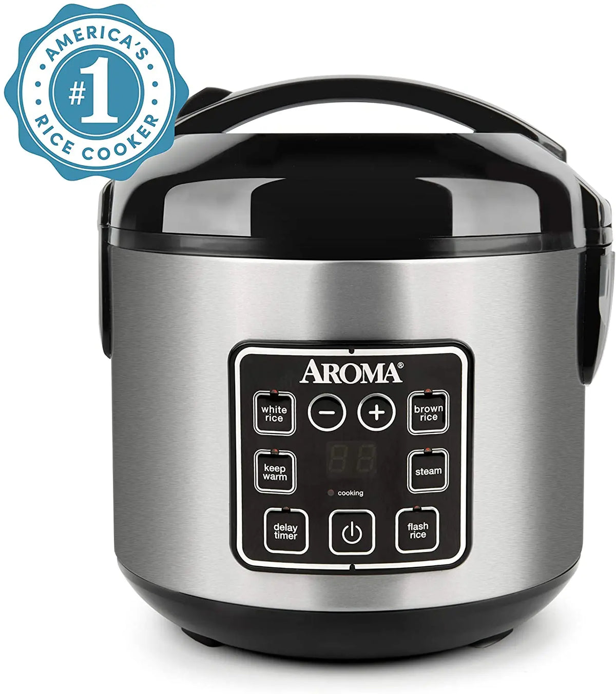 Aroma 8-Cup (Cooked) Rice & Grain Cooker, Steamer, New Bonded Granite Coating Hand C Mart