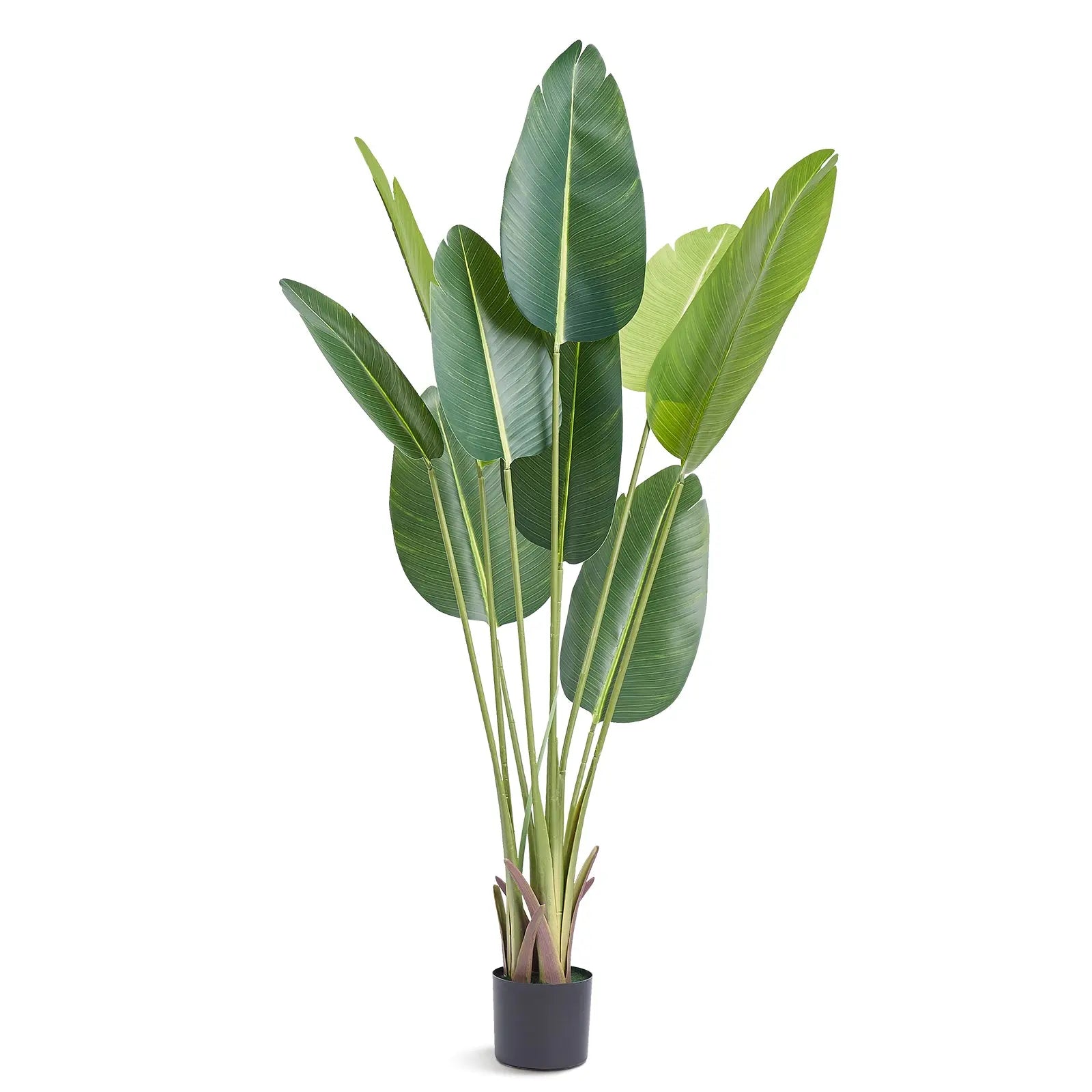 BENTISM 5 ft Artificial Birds Of Paradise Plant, Green Faux Lifelike Fake Plant for Office Home Living Room Floor Patio Greening Porch Decor Hand C Mart