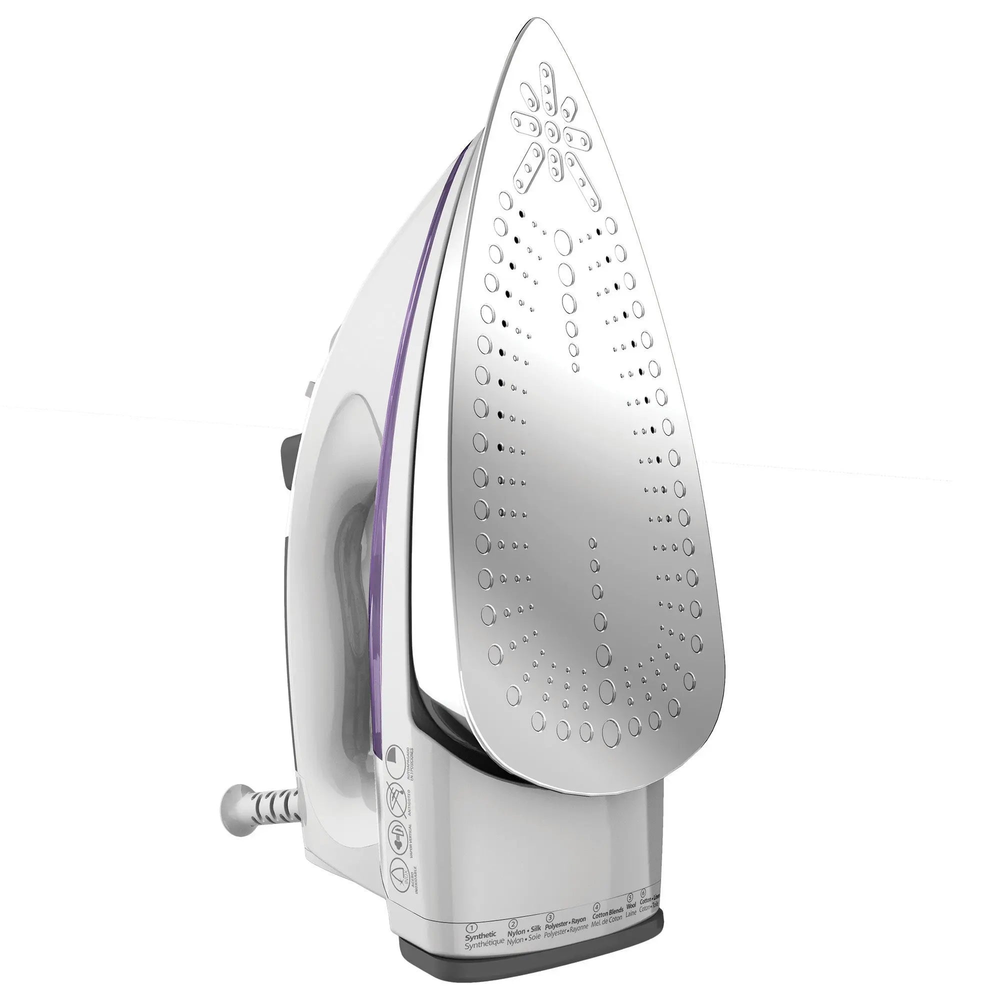 BLACK+DECKER Professional Steam Iron with Stainless Steel Soleplate and Extra-Long Cord, Purple, IR1350S Hand C Mart