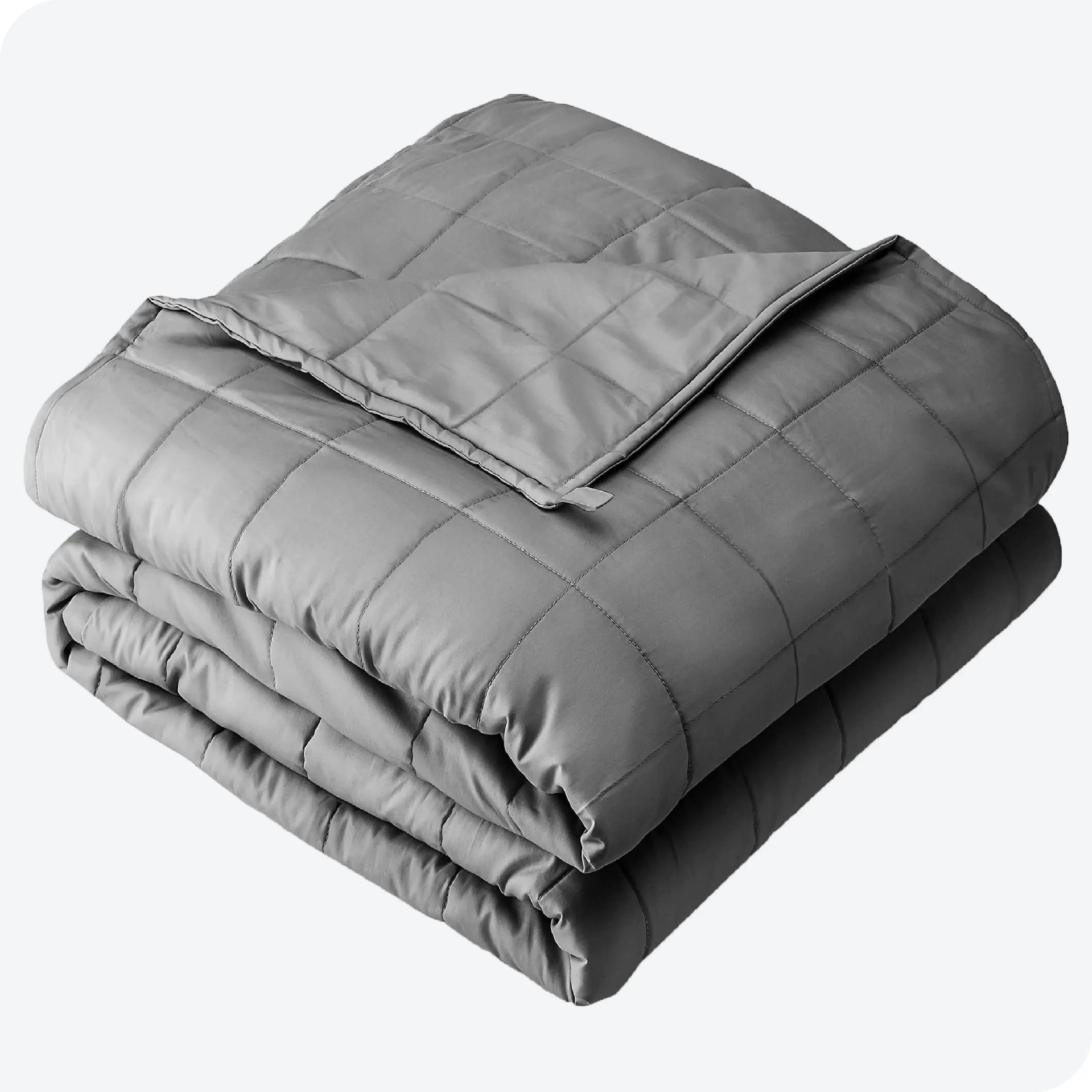 Bare Home 17 lbs Weighted Blanket for Adults - 60" x 80" - 210tc Twill Cotton, Light Gray Hand C Mart