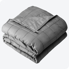 Bare Home 30 lbs Weighted Blanket for Adults - 80" x 87" - 210tc Twill Cotton, Light Gray Hand C Mart