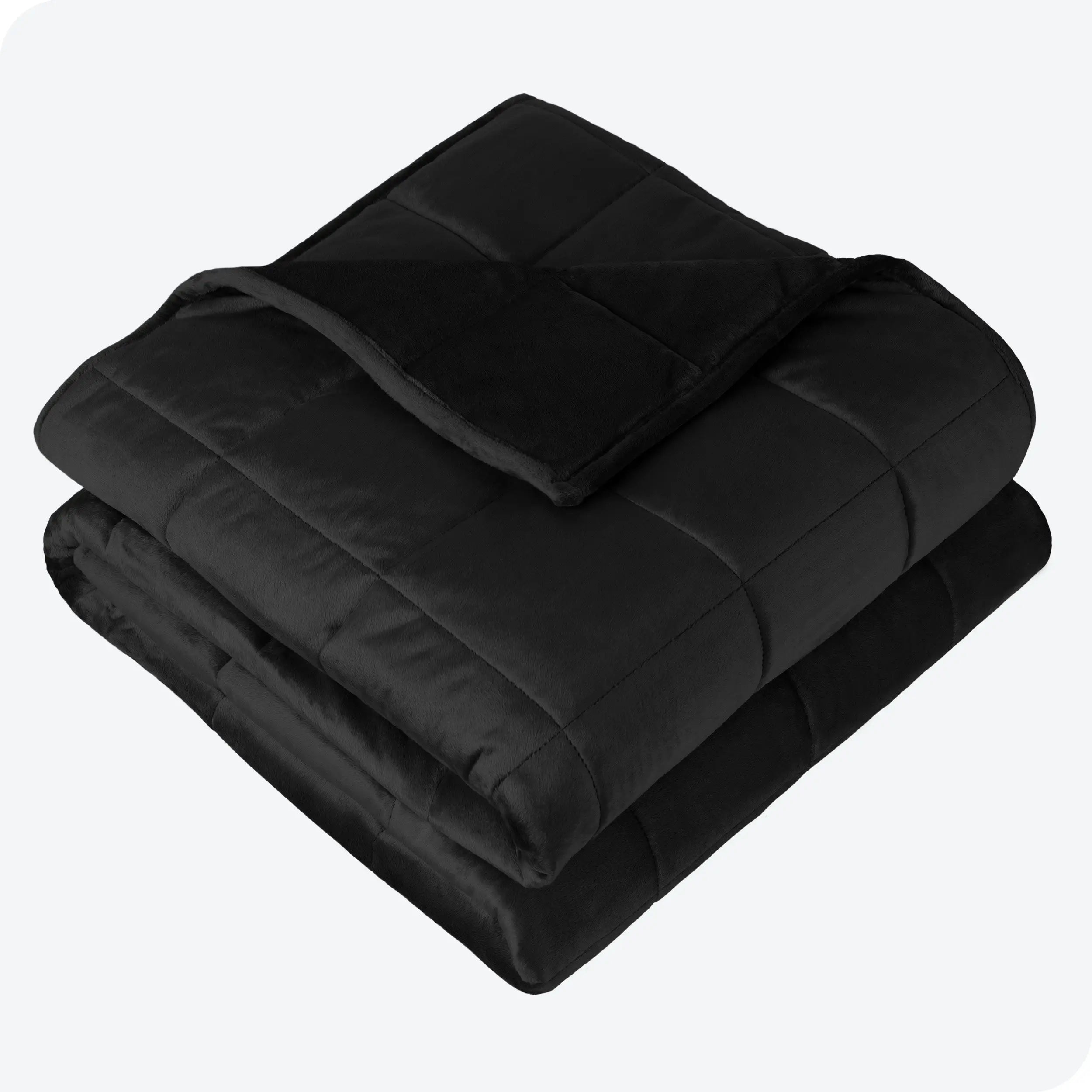 Bare Home 30 lbs Weighted Blanket for Adults - 80" x 87" - Minky Fleece, Black Hand C Mart