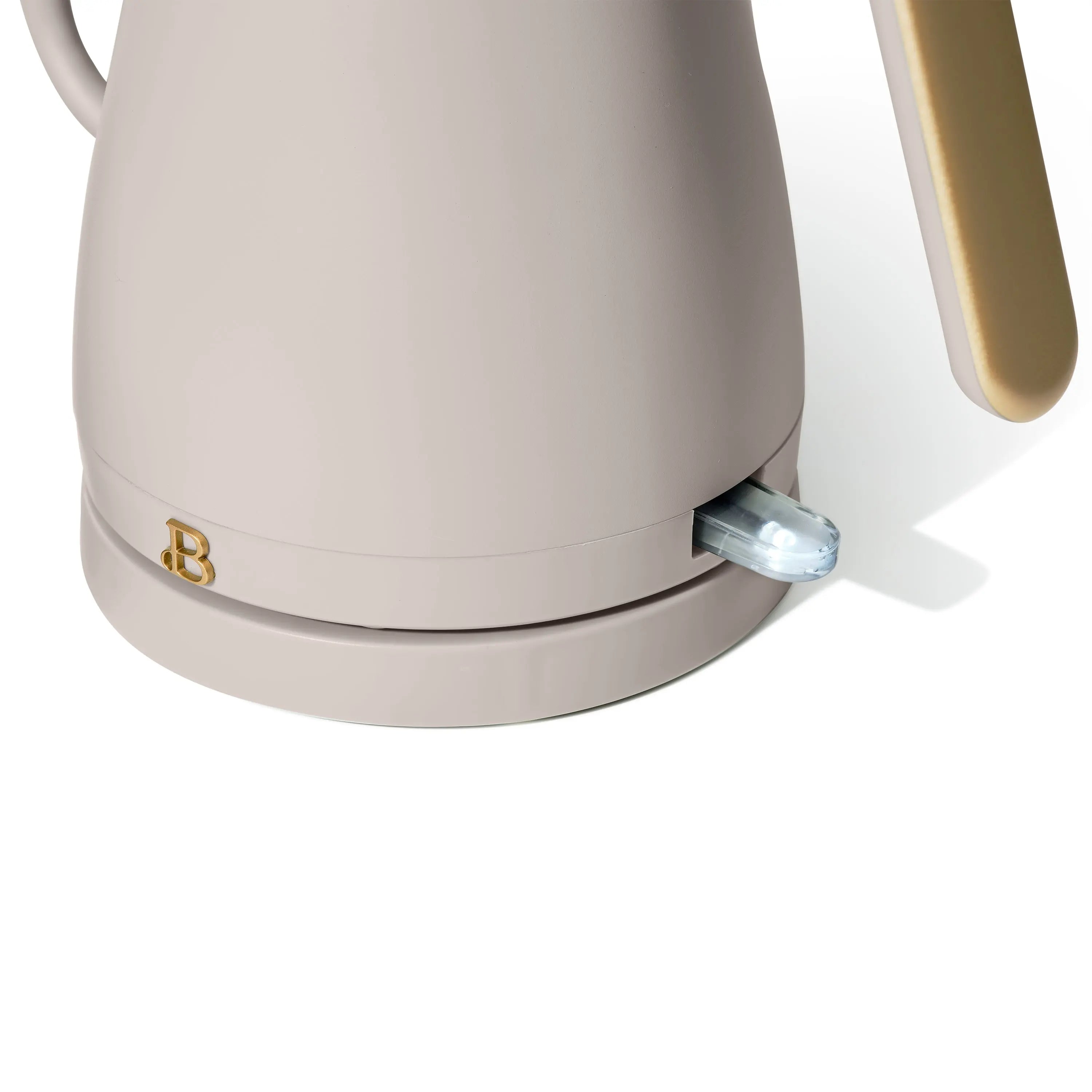 Beautiful 1-Liter Electric Gooseneck Kettle 1200 W, Porcini Taupe by Drew Barrymore Hand C Mart