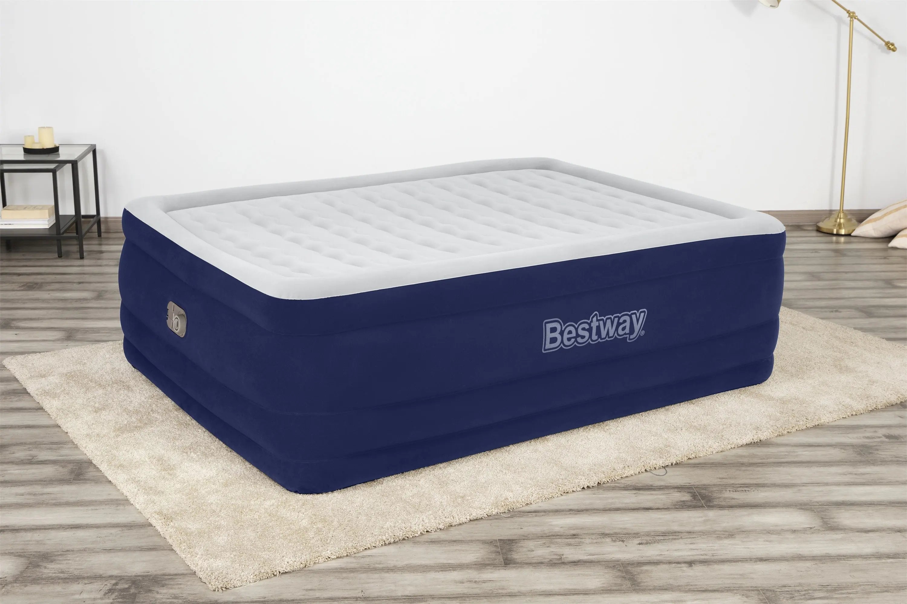 Bestway Tritech 24" Air Mattress with Built-in AC Pump, Queen Hand C Mart