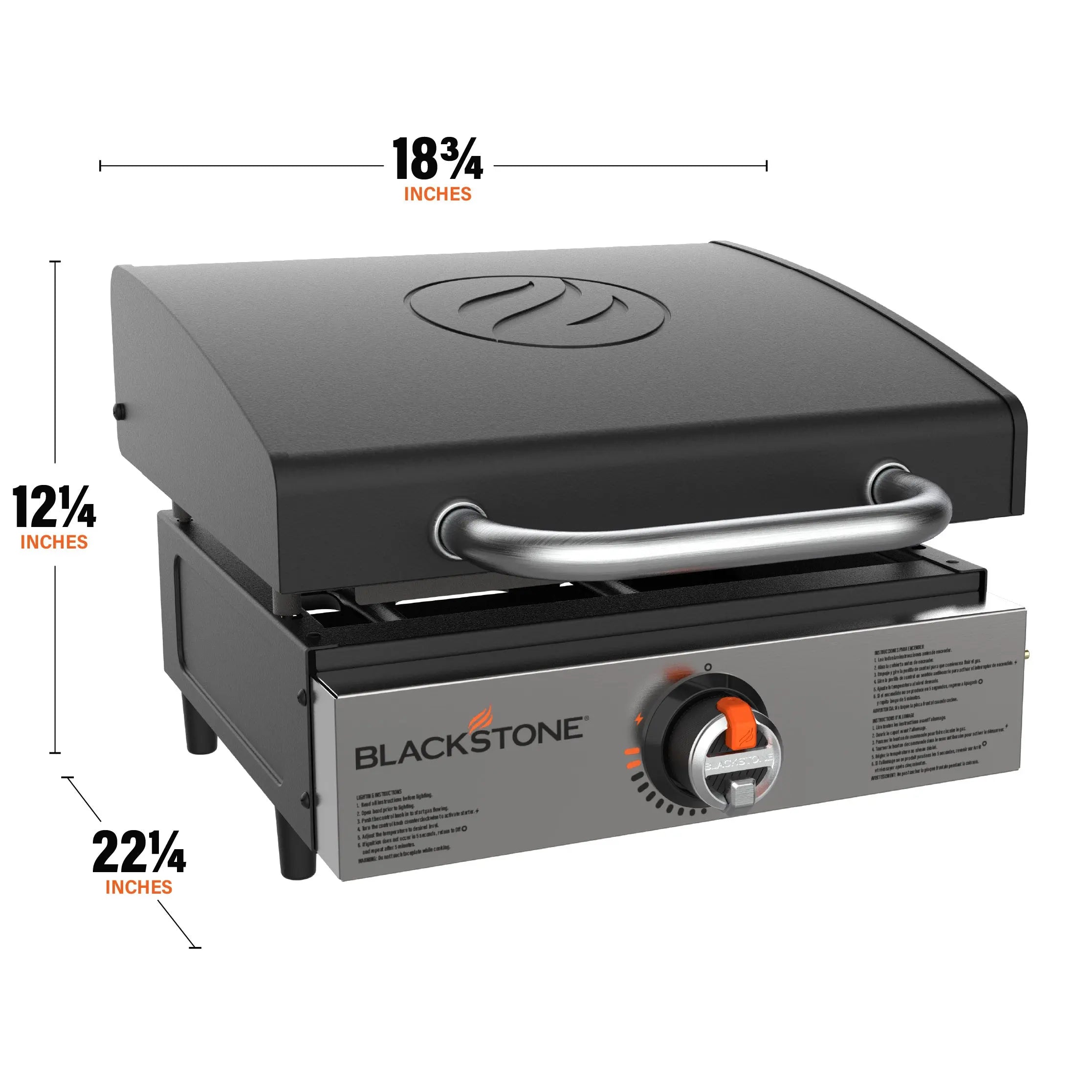 Blackstone 17” Original Tabletop Propane Griddle with Hood Hand C Mart