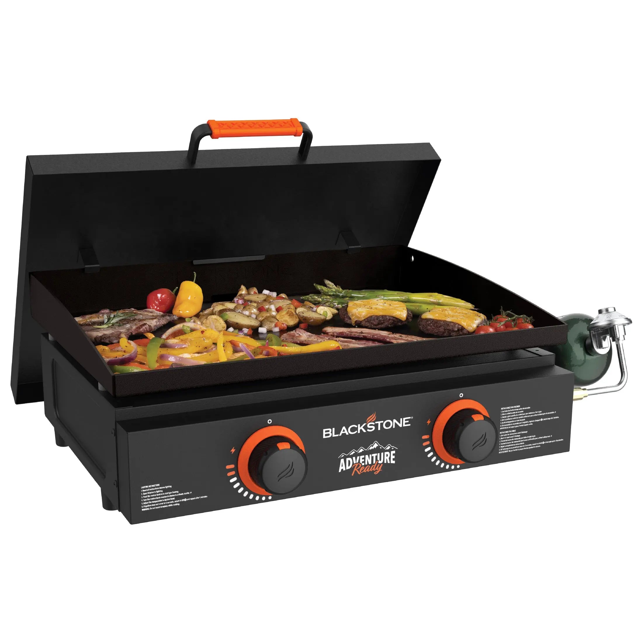 Blackstone Adventure Ready 2-Burner 22" Propane Griddle with Hard Cover in Black Hand C Mart