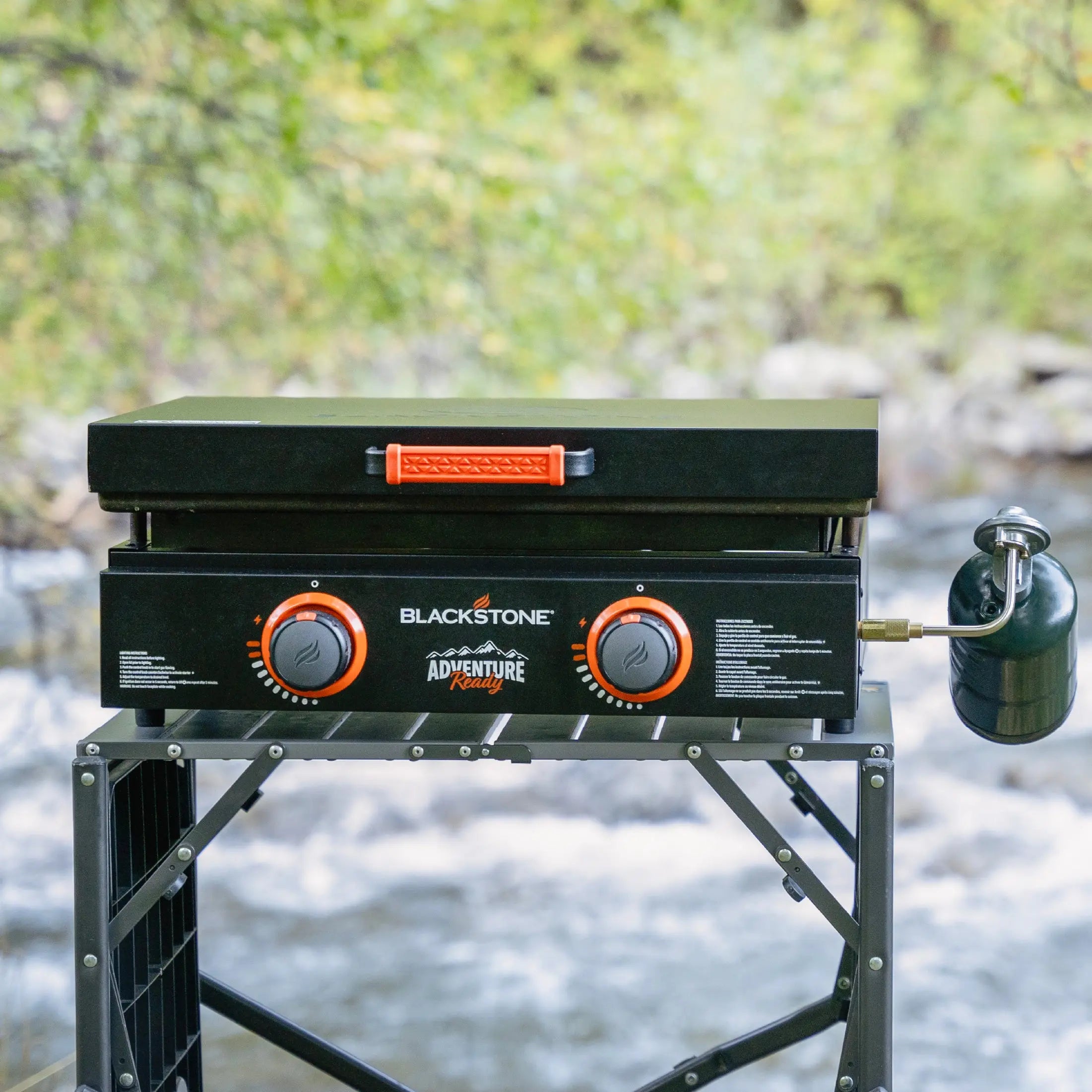 Blackstone Adventure Ready 2-Burner 22" Propane Griddle with Hard Cover in Black Hand C Mart