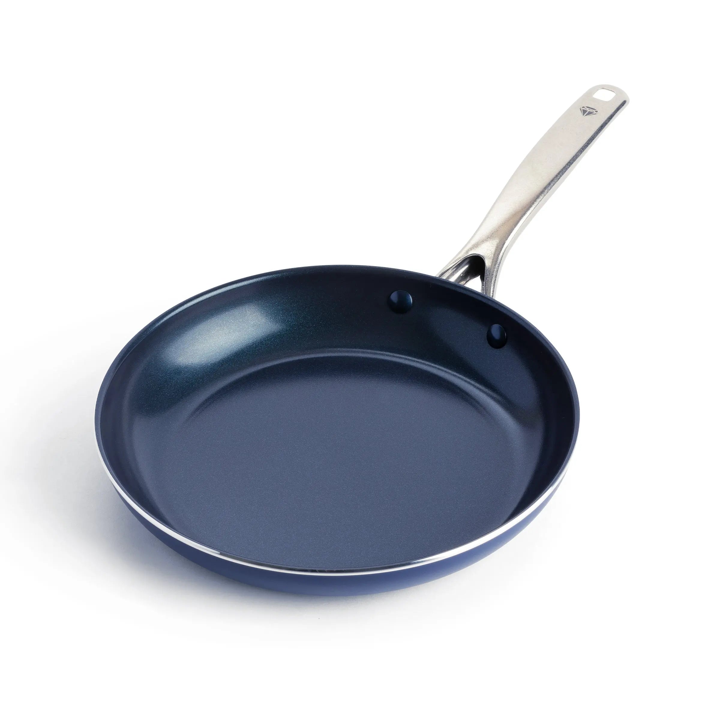 Blue Diamond Cookware Diamond Infused Ceramic Nonstick 10" Frying Pan Skillet, PFAS-Free, Dishwasher Safe, Oven Safe, Blue Hand C Mart