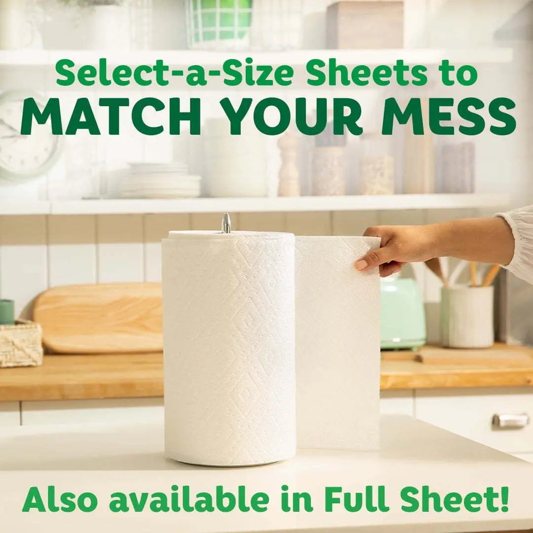 Bounty Select-a-Size Paper Towels, 12 Double Rolls, White Hand C Mart