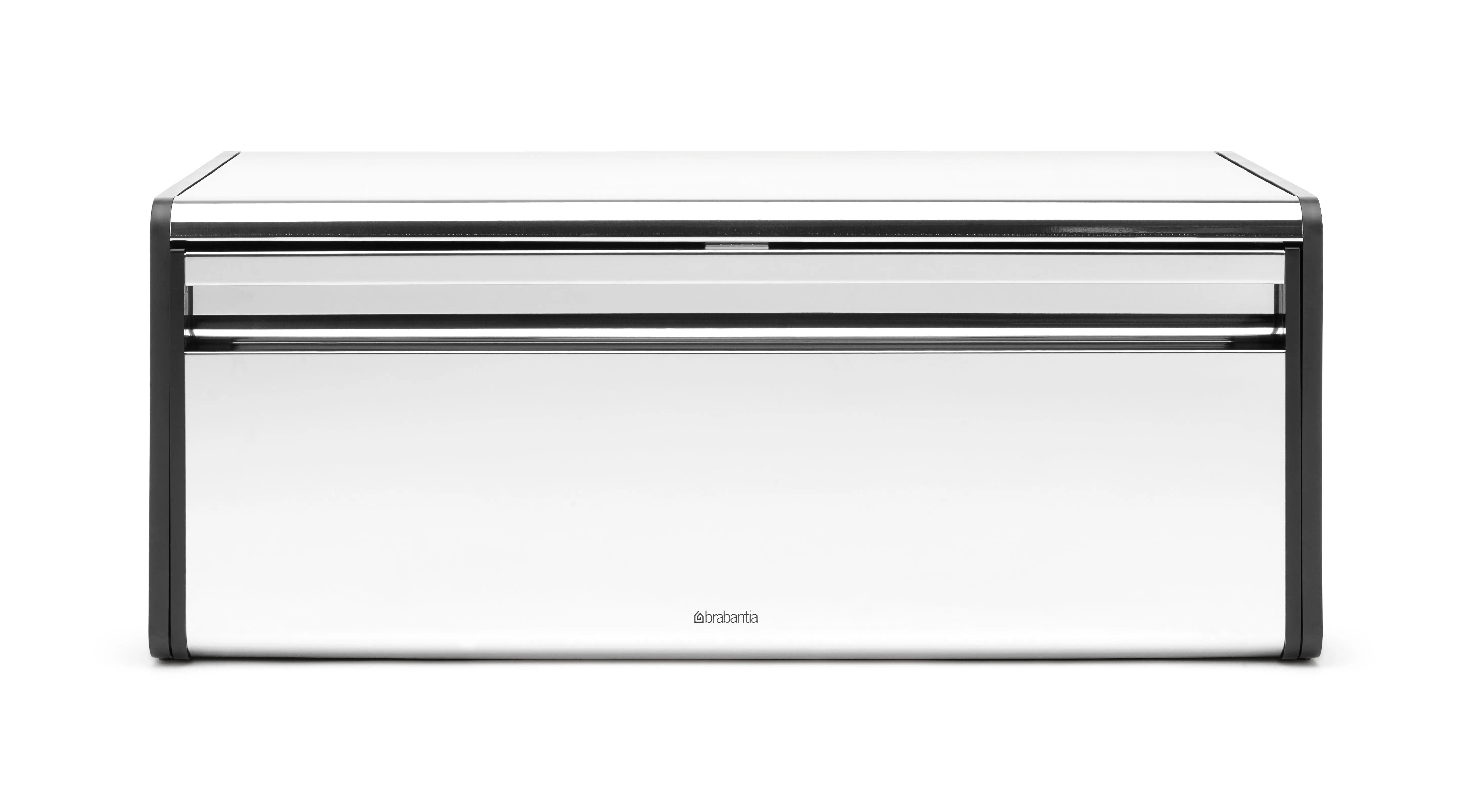 Brabantia Fall Front Metal Bread Box, Brilliant Steel Hand C Mart