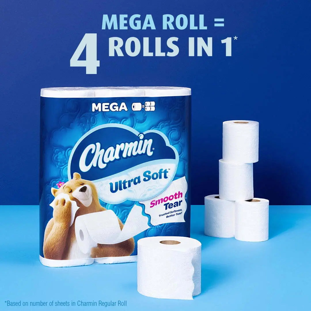 Charmin bath tissue showing soft, durable sheet texture
