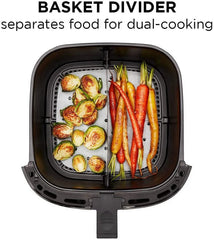 Chefman Turbofry Air Fryer with Basket Divider, 8 Qt Capacity - Stainless Steel, New Hand C Mart