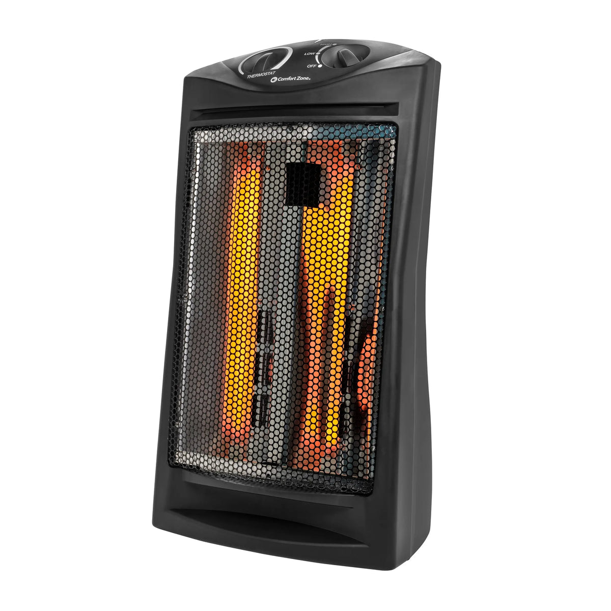 Comfort Zone CZQTV007BK Fan-Assisted Tower Radiant Quartz Heater Hand C Mart