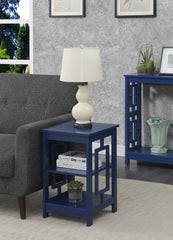 Convenience Concepts Town Square End Table with Shelves, Cobalt Blue Hand C Mart