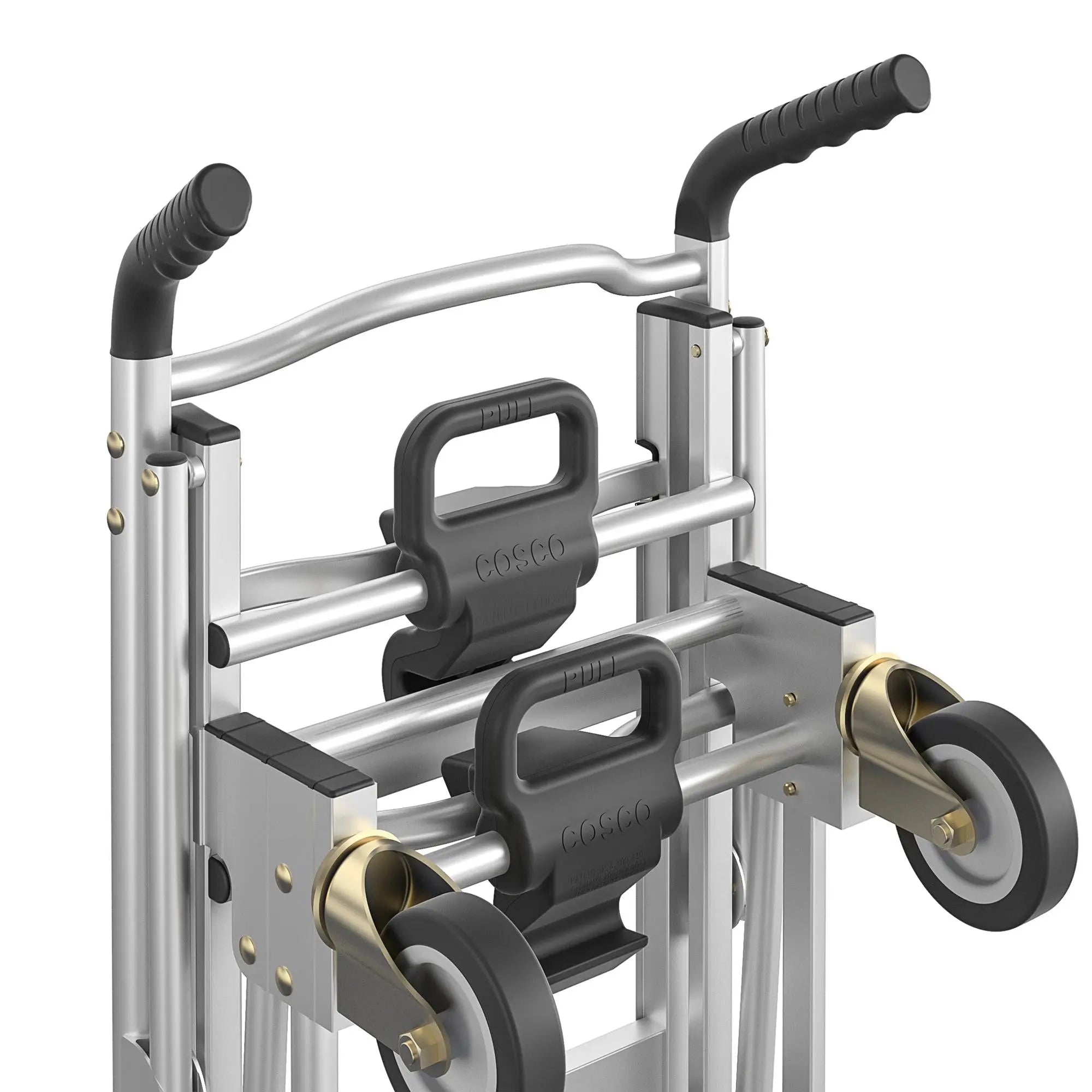 Cosco 3-in-1 Assist Series Aluminum Hand Truck/Assisted Hand Truck/Cart w/ flat free wheels, Silver Hand C Mart