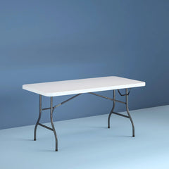 Cosco 6 Foot Premium Folding Table In White Speckle Hand C Mart