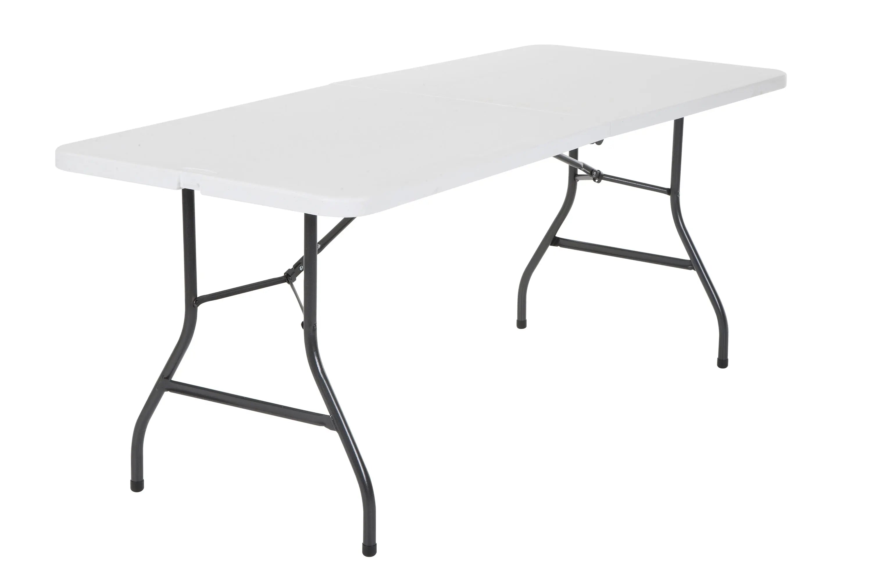 Cosco 6 Foot Premium Folding Table In White Speckle Hand C Mart