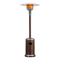 Costway 50000 BTU Propane Patio Heater Standing LP Gas Steel W/ Wheels Bronze Hand C Mart