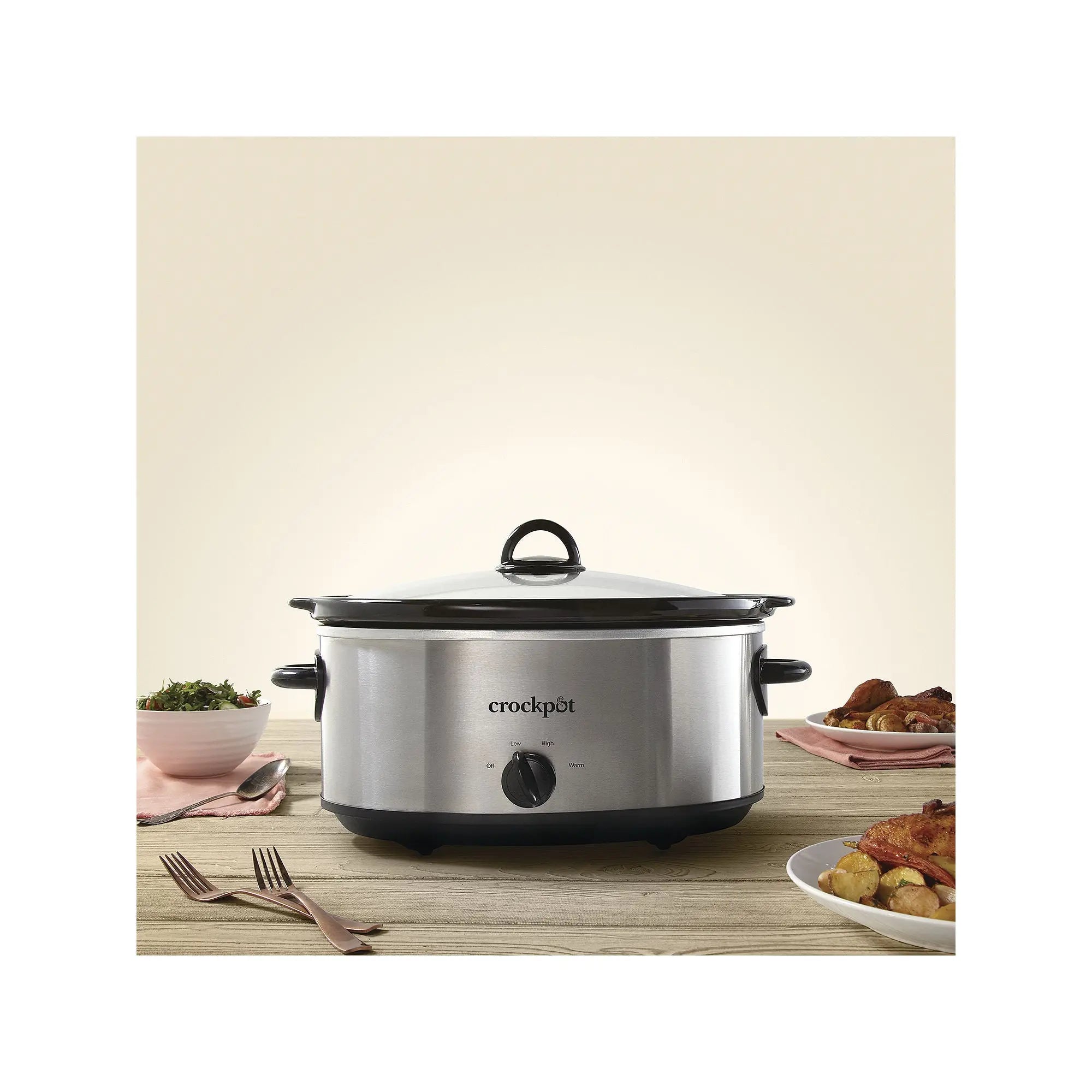 Crockpot™ 7-Quart Slow Cooker, Manual, Stainless Steel Hand C Mart