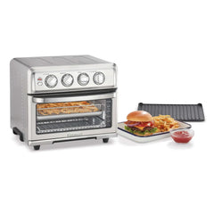 Cuisinart Air Fryer + Convection Toaster Oven, 8-1 Oven with Bake, Grill, Broil & Warm Options, Stainless Steel, TOA-70 Hand C Mart