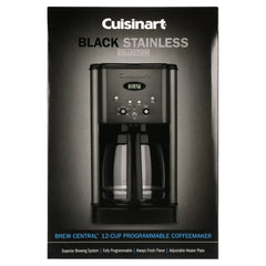 Cuisinart Brew Central™ 12 Cup Programmable Coffeemaker, DCC-1200BKSP1 Hand C Mart