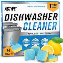 Dishwasher Cleaner And Deodorizer - Descaler To Deep Clean Dish Washer Removes Limescale - 24 Pack Tablets Hand C Mart