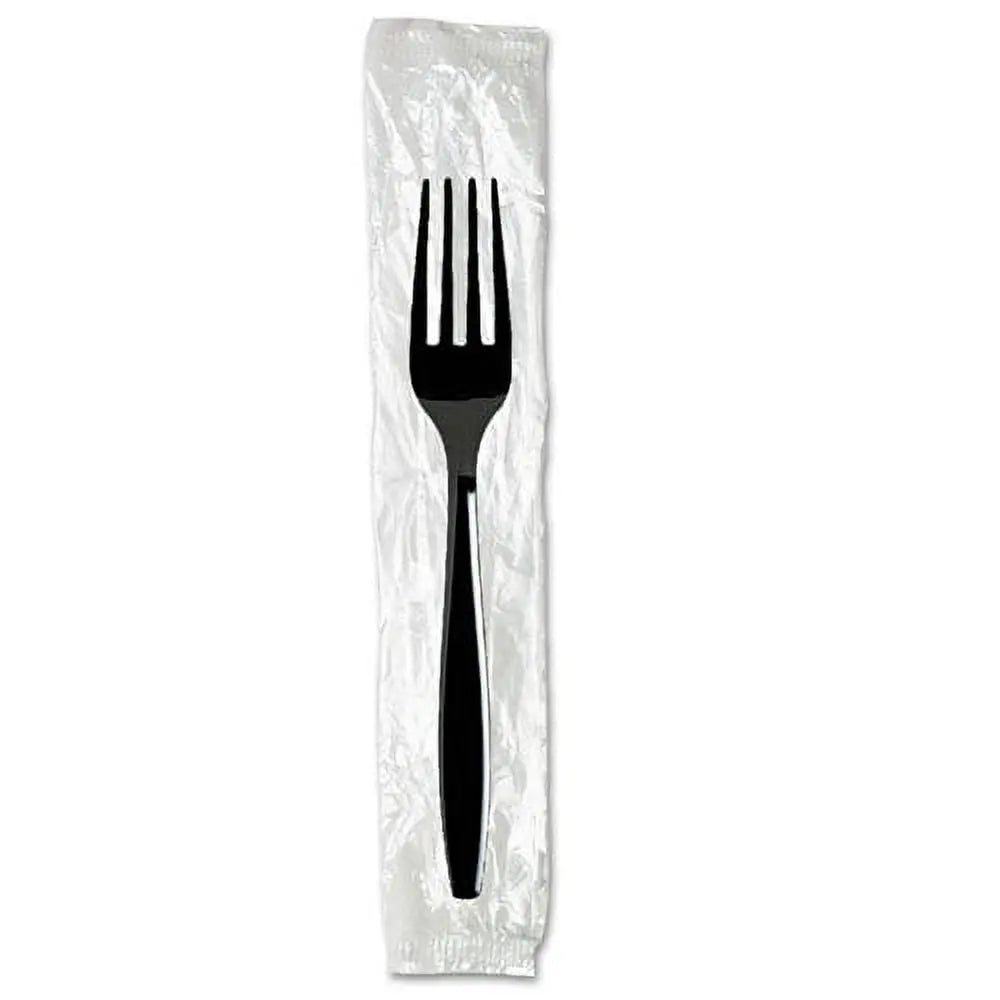 Dixie Individually Wrapped Heavyweight Soup Spoons, Polystyrene, Black, 1,000/Carton Hand C Mart