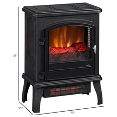 Duraflame 1,000 sq ft Infrared Quartz Electric Fireplace Stove Heater, Black Hand C Mart