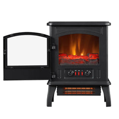 Duraflame 1,000 sq ft Infrared Quartz Electric Fireplace Stove Heater, Black Hand C Mart