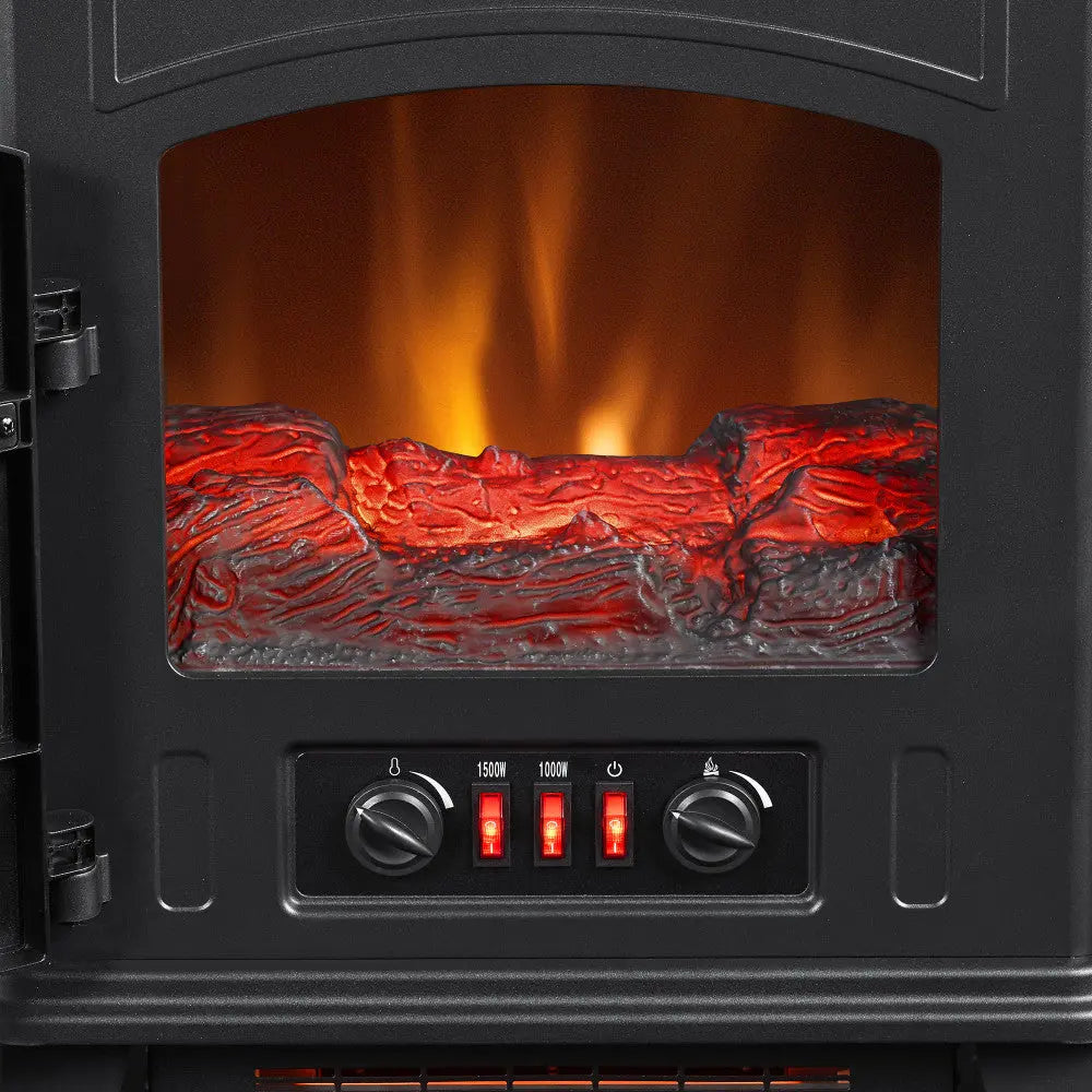 Duraflame 1,000 sq ft Infrared Quartz Electric Fireplace Stove Heater, Black Hand C Mart