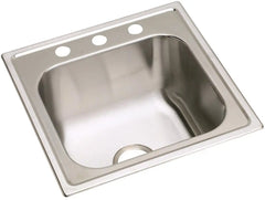 Elkay Dayton Stainless Steel 20" x 20" x 10-1/8", Single Bowl Drop-in Laundry Sink Hand C Mart