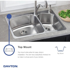 Elkay Dayton Stainless Steel 20" x 20" x 10-1/8", Single Bowl Drop-in Laundry Sink Hand C Mart