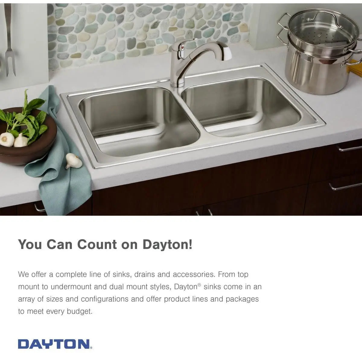 Elkay Dayton Stainless Steel 20" x 20" x 10-1/8", Single Bowl Drop-in Laundry Sink Hand C Mart