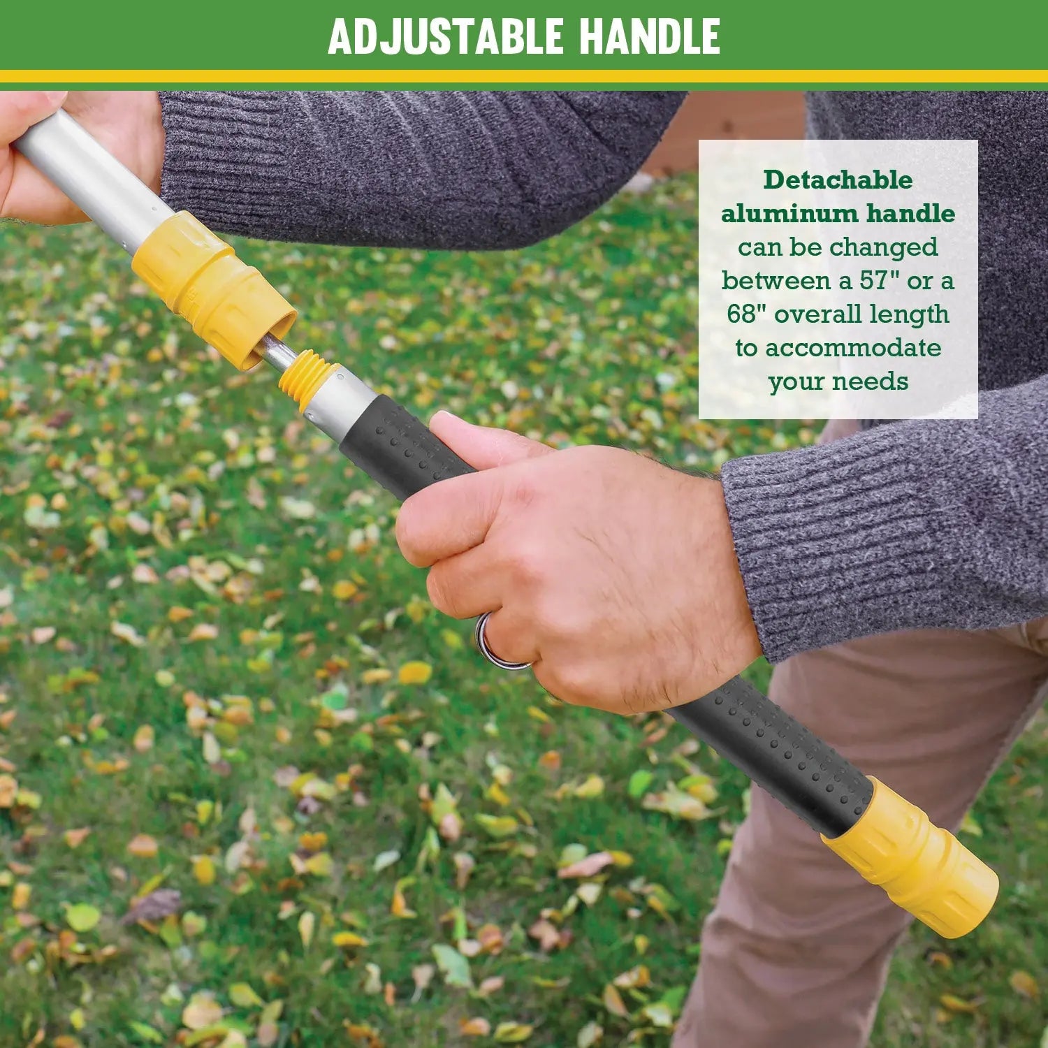 Expert Gardener 3-in-1 Leaf Rake, Functions as 30in Leaf Rake, 7in Shrub Rake or Leaf Scoops Hand C Mart