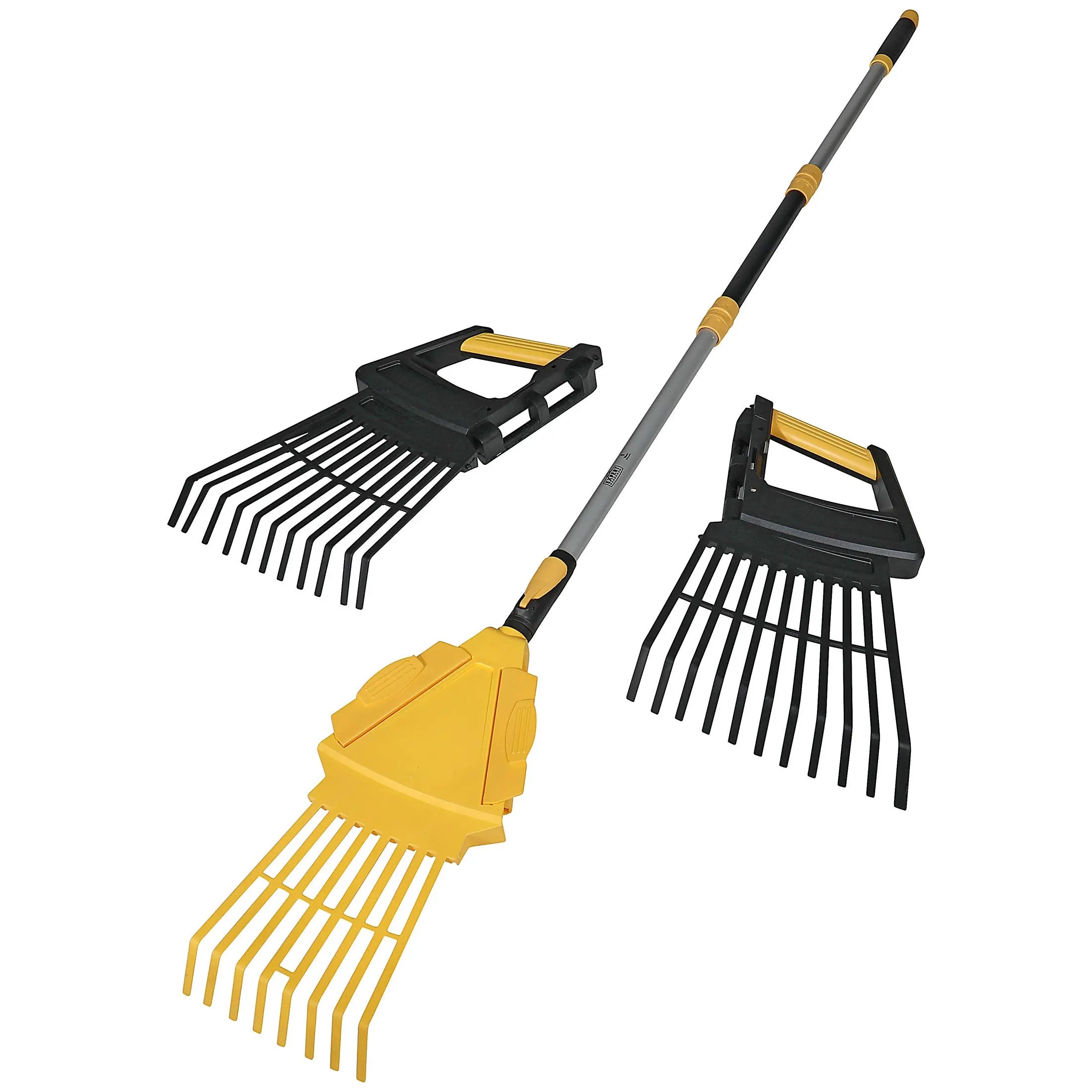 Expert Gardener 3-in-1 Leaf Rake, Functions as 30in Leaf Rake, 7in Shrub Rake or Leaf Scoops Hand C Mart