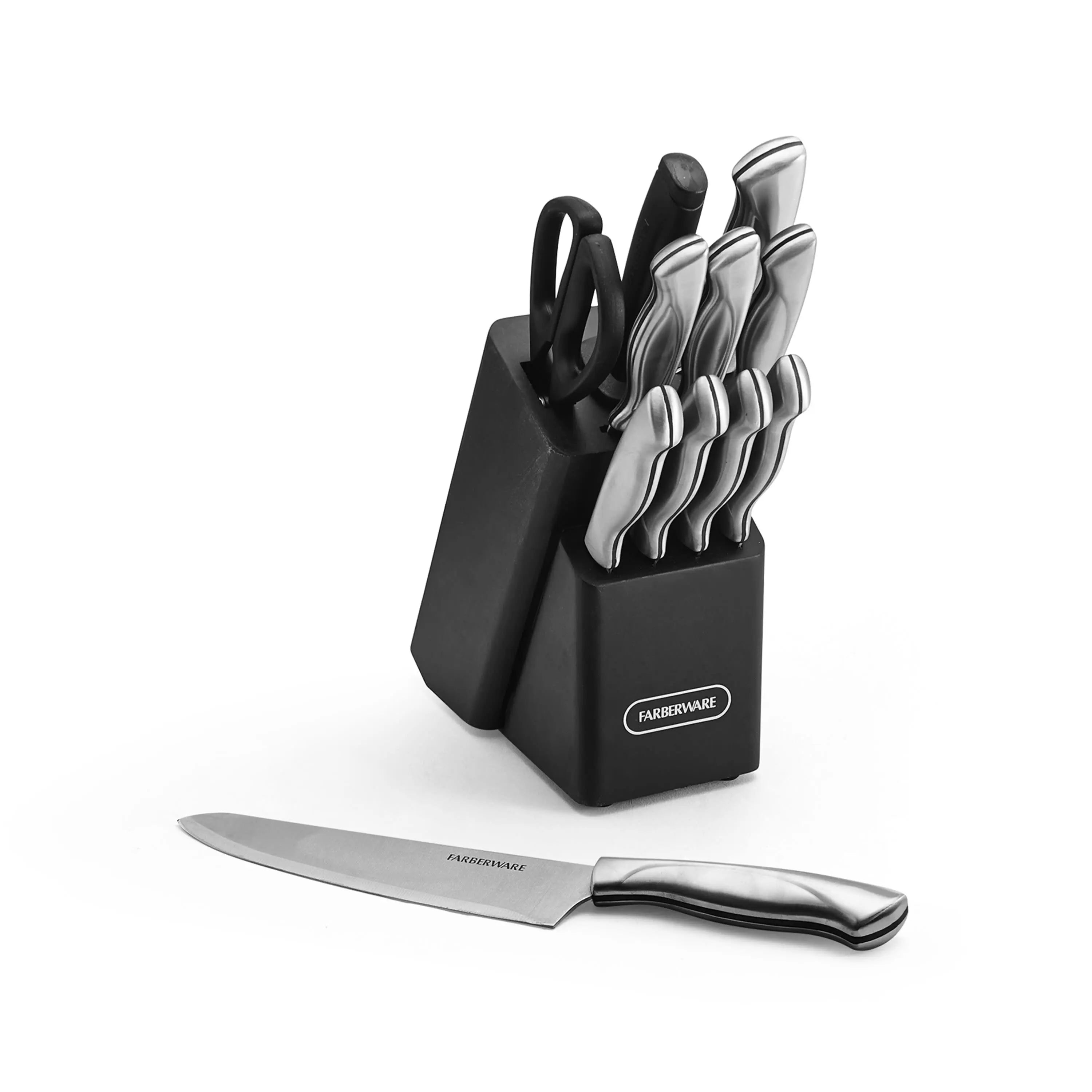 Farberware Classic 22 Piece Stamped Stainless Steel Knife Set and Utensil Set Hand C Mart