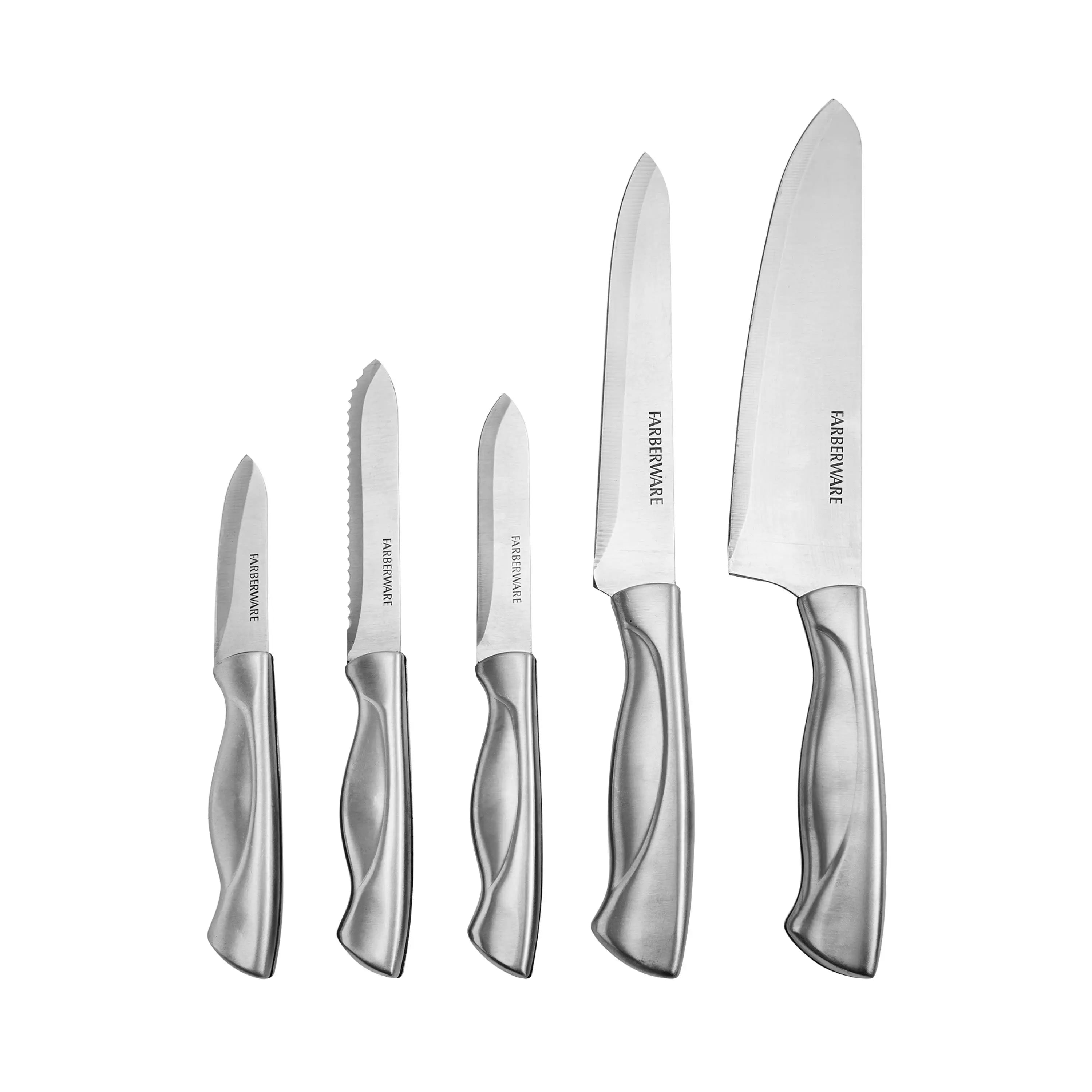 Farberware Classic 22 Piece Stamped Stainless Steel Knife Set and Utensil Set Hand C Mart