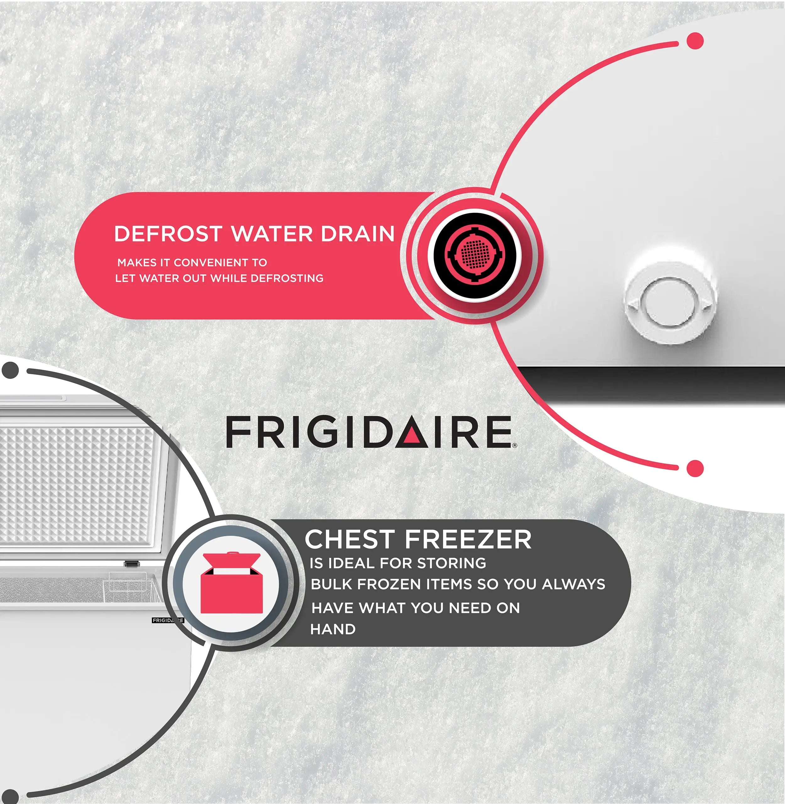 Frigidaire 7.0 Cu. ft. Chest Freezer, EFRF7003, White Hand C Mart