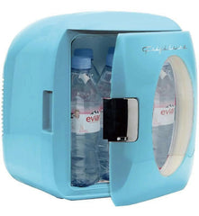 Frigidaire Portable Retro 12-Can Mini Beverage/Skincare Mini Personal Fridge Cooler, EFMIS462, Blue Hand C Mart