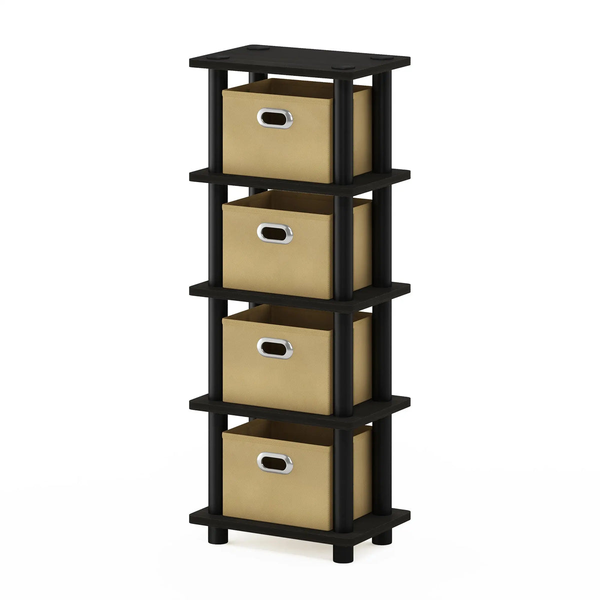 Furinno LACi 4-Bins System Rack with eco-friendly materials and modern design
