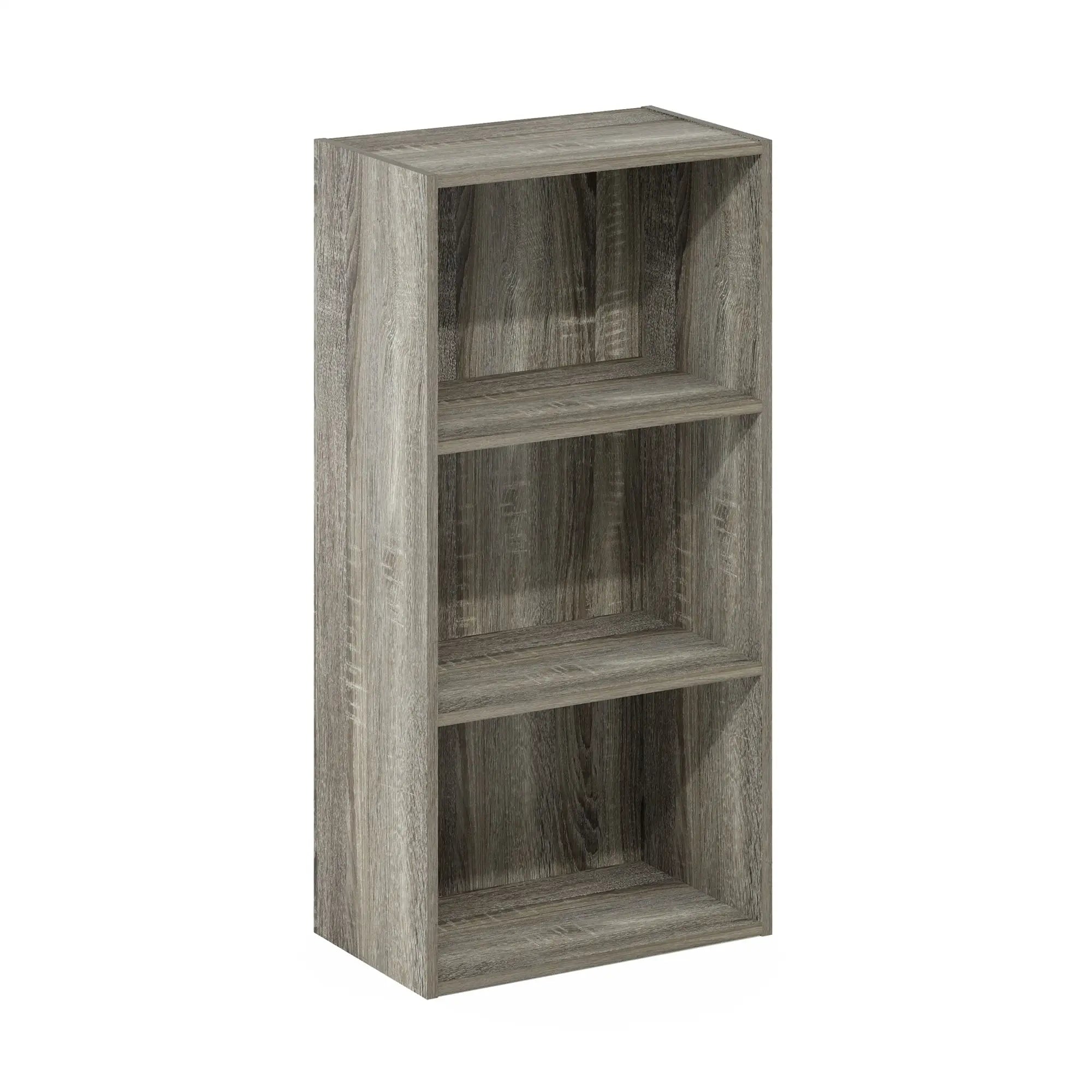 Furinno Luder 3-Tier Open Shelf Bookcase, French Oak Hand C Mart