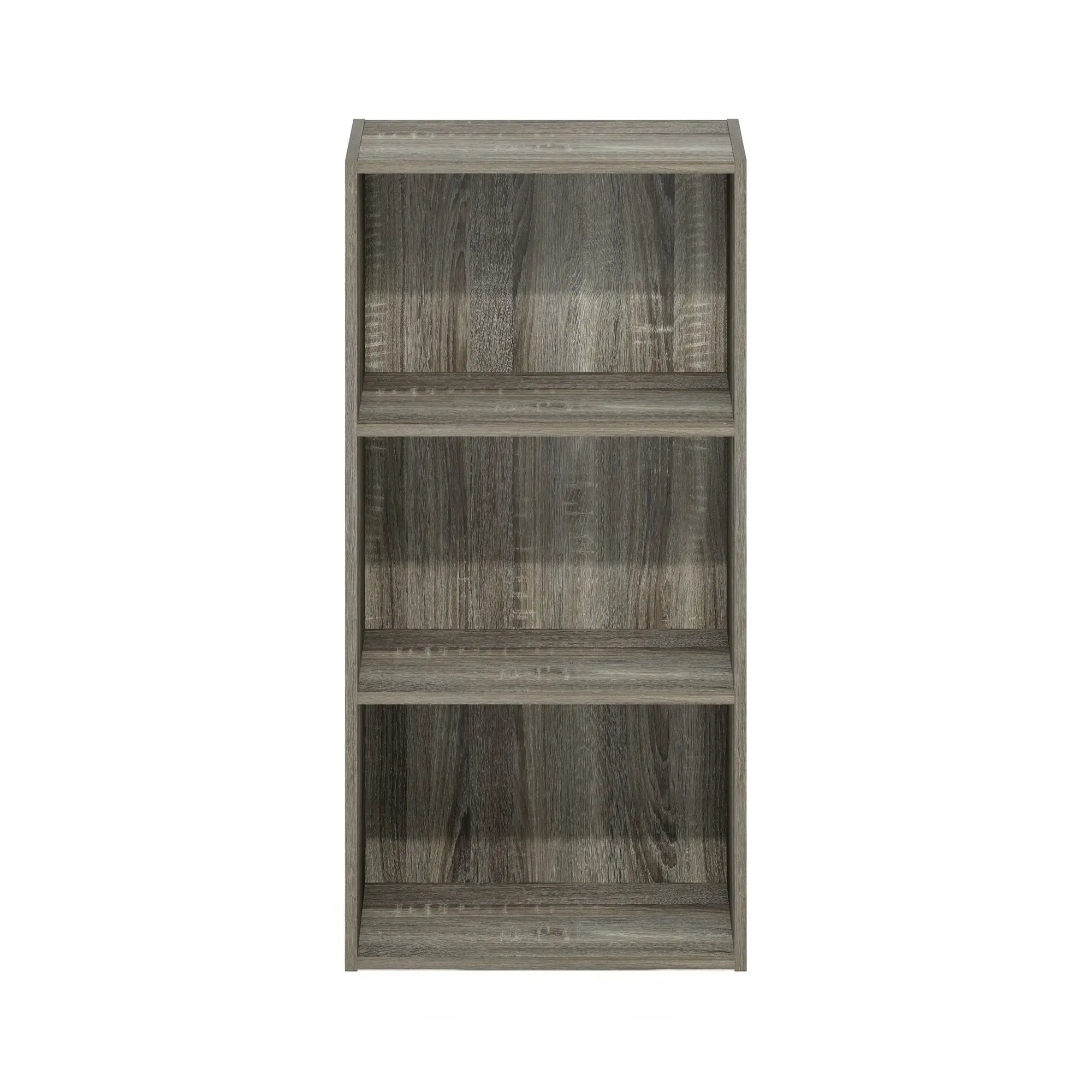 Furinno Luder 3-Tier Open Shelf Bookcase, French Oak Hand C Mart