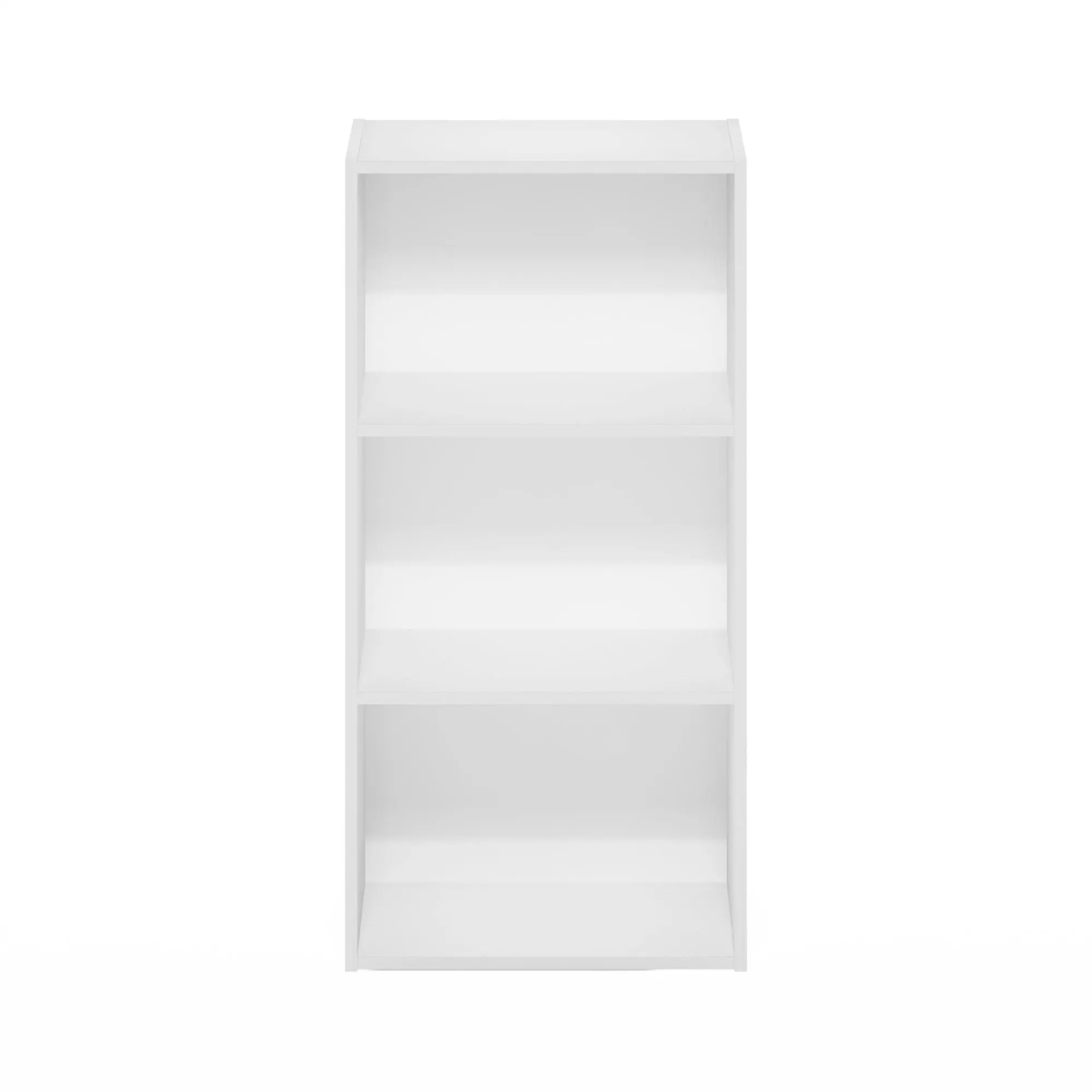 Furinno Luder 3-Tier Open Shelf Bookcase, White Hand C Mart