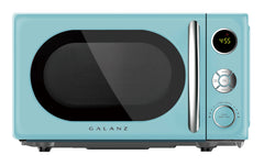 Galanz 0.7 Cu ft Retro Countertop Microwave Oven, 700 Watts, Blue, New Hand C Mart